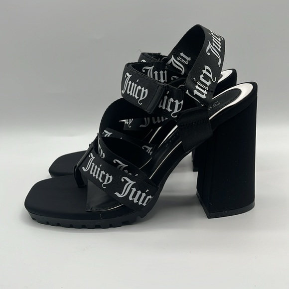 Juicy Couture Women's Elegant Chunky High Heel Dress Sandals - Picture 2 of 7